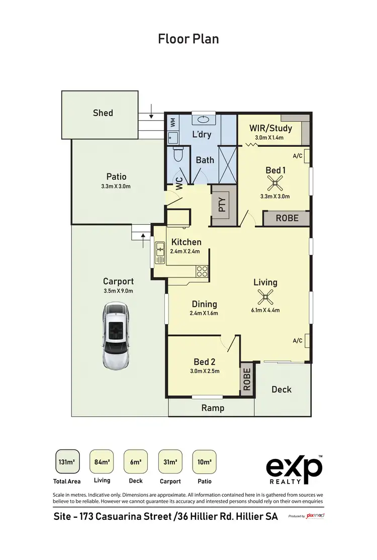 Floorplan of Homely retirement listing, 173 Casuarina Street, 36 Hillier Road, Hillier SA 5116