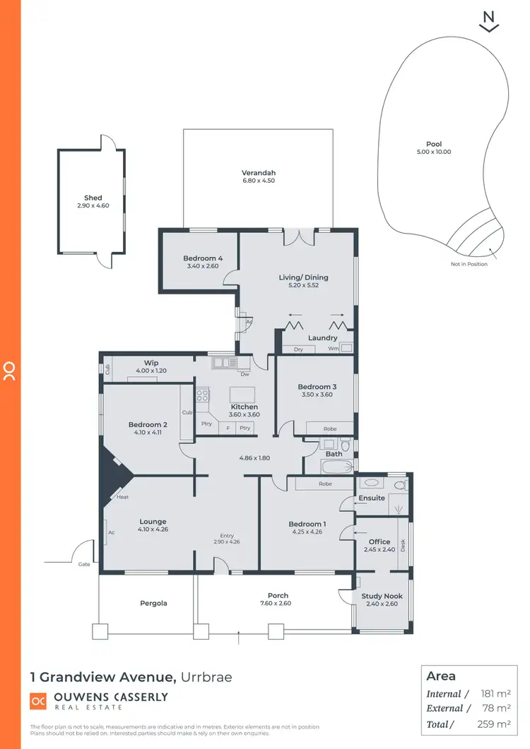 Floorplan of Homely house listing, 1 Grandview Avenue, Urrbrae SA 5064