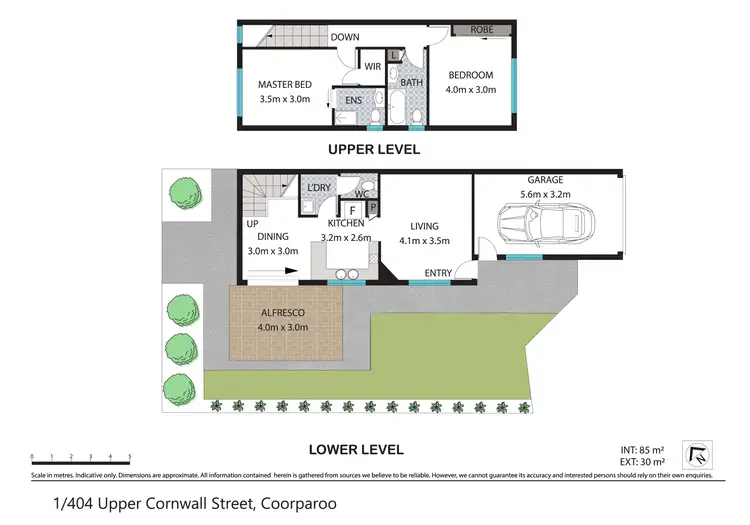 Floorplan of Homely townhouse listing, 1/404 Upper Cornwall Street, Coorparoo QLD 4151