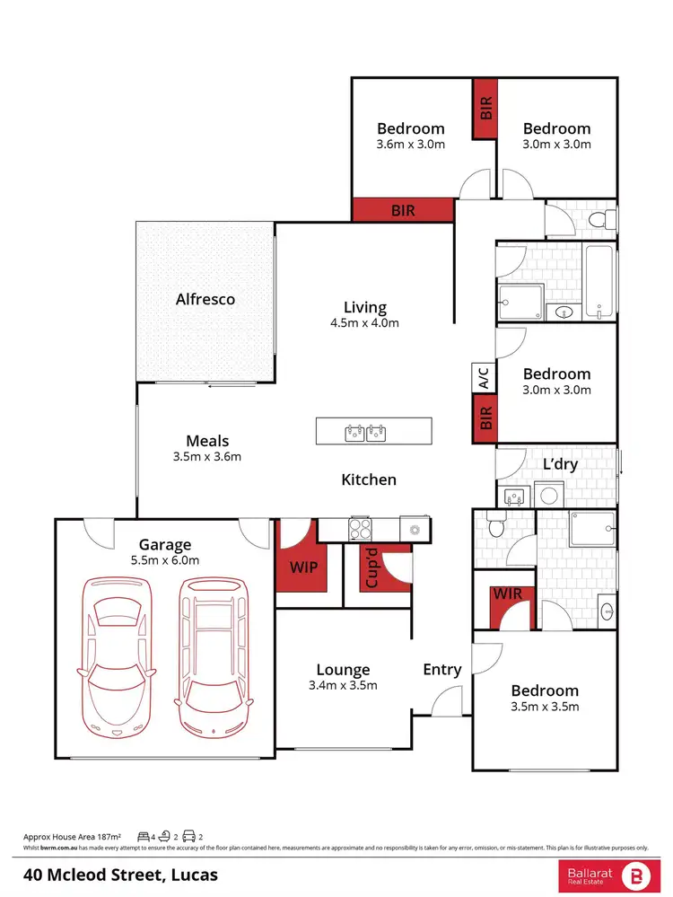 Floorplan of Homely house listing, 40 McLeod Crescent, Lucas VIC 3350