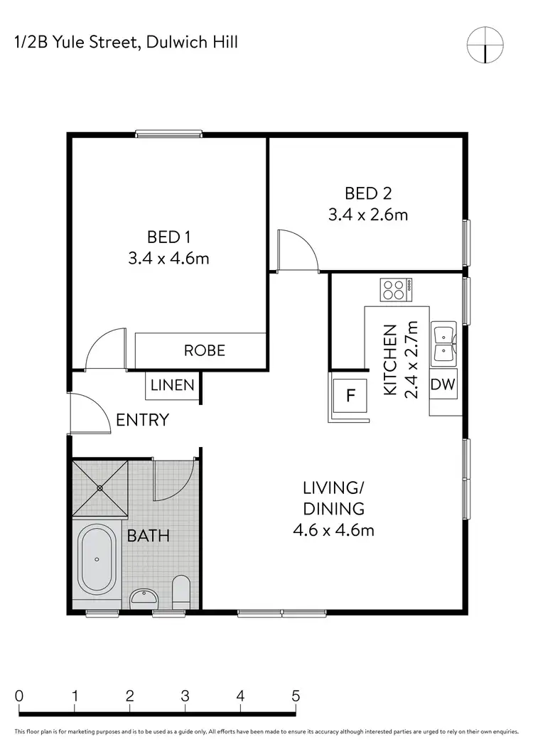 Floorplan of Homely apartment listing, 1/2B Yule Street, Dulwich Hill NSW 2203