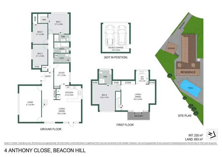 Floorplan of Homely house listing, 4 Anthony Close, Beacon Hill NSW 2100