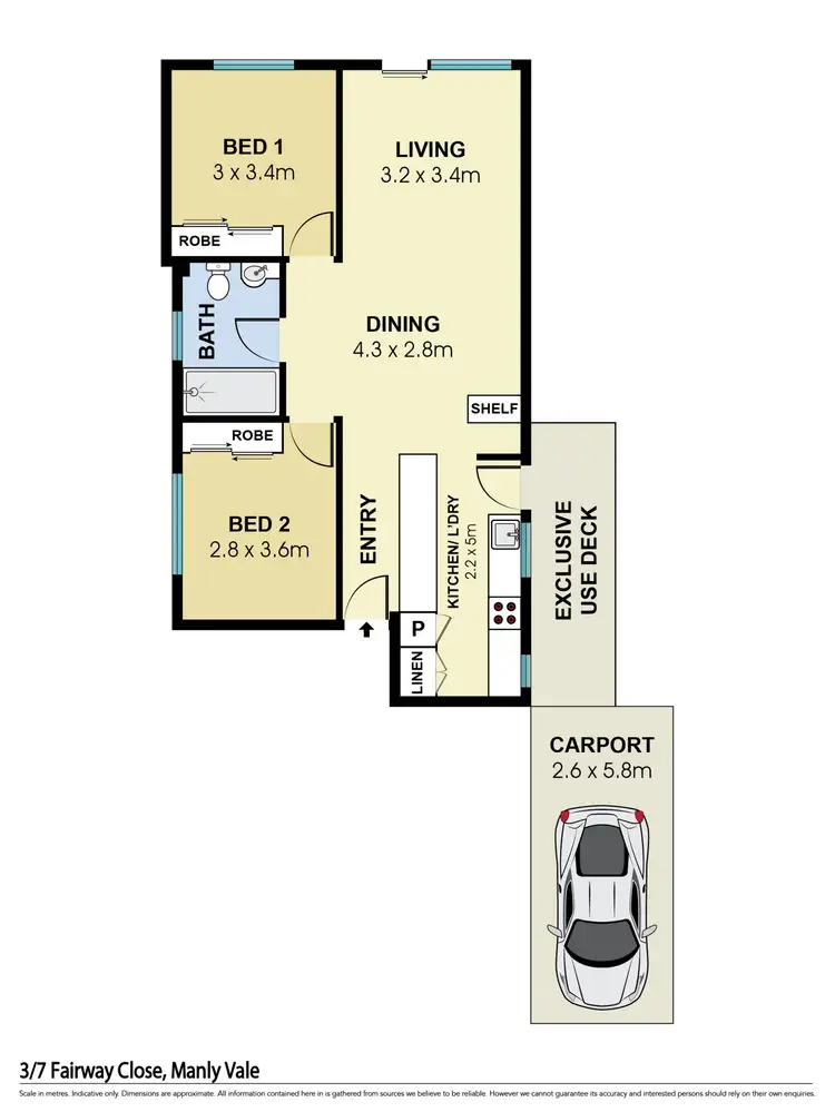 Floorplan of Homely apartment listing, 3/7 Fairway Close, Manly Vale NSW 2093