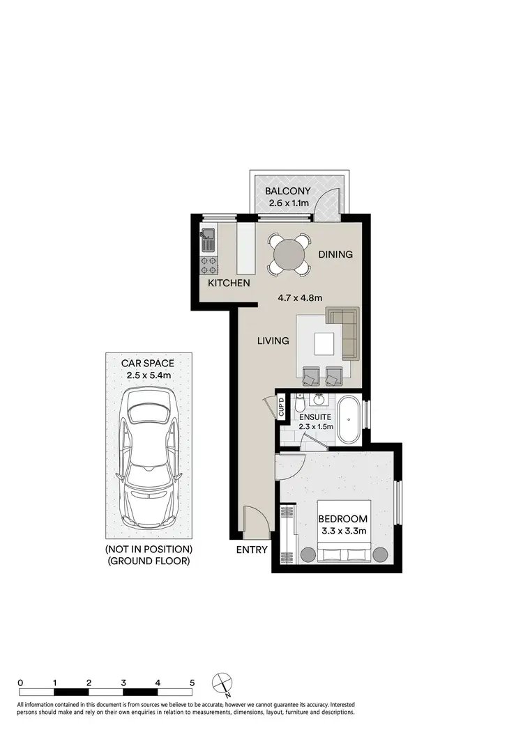 Floorplan of Homely apartment listing, 1/6 Trafalgar Street, Crows Nest NSW 2065