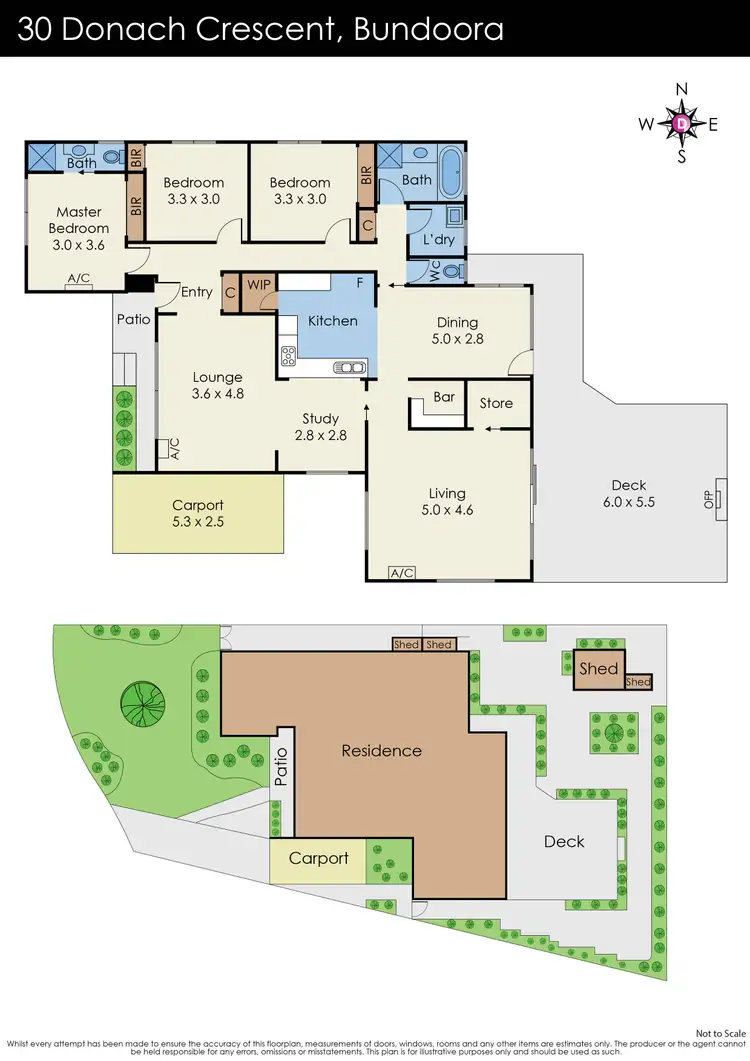 Floorplan of Homely house listing, 30 Donach Crescent, Bundoora VIC 3083