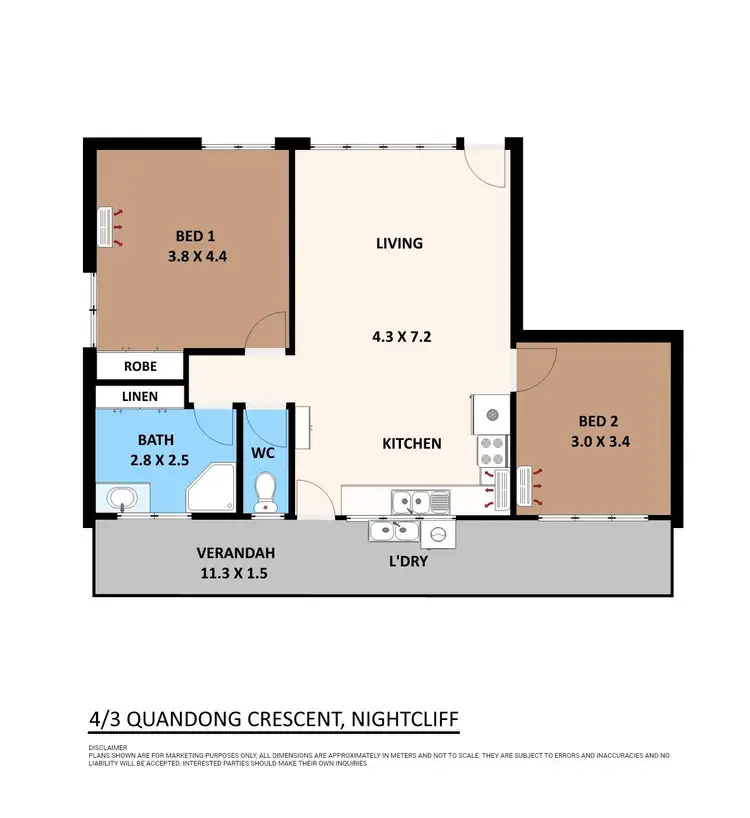 Floorplan of Homely apartment listing, 4/3 Quandong Crescent, Nightcliff NT 810