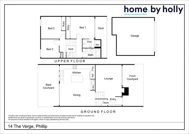 Floorplan of Homely townhouse listing, 14 The Verge, Swinger Hill ACT 2606