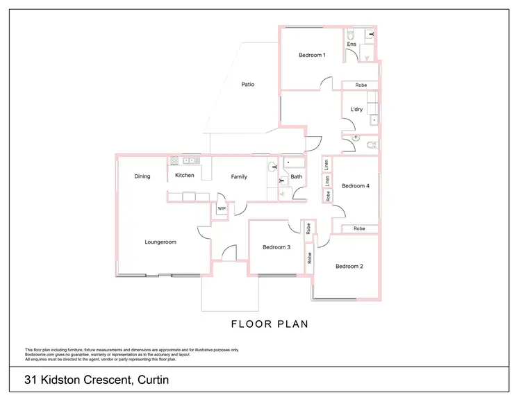 Floorplan of Homely house listing, 31 Kidston Crescent, Curtin ACT 2605