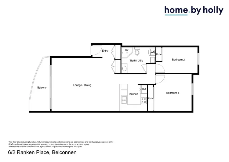 Floorplan of Homely apartment listing, 6/2 Ranken Place, Belconnen ACT 2617