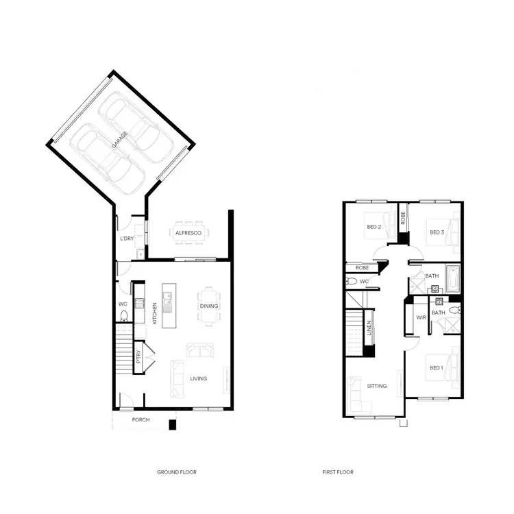 Floorplan of Homely townhouse listing, Lot 336 Flaxlilly Crescent, Officer VIC 3809