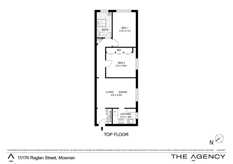 Floorplan of Homely apartment listing, 11/174 Raglan Street, Mosman NSW 2088