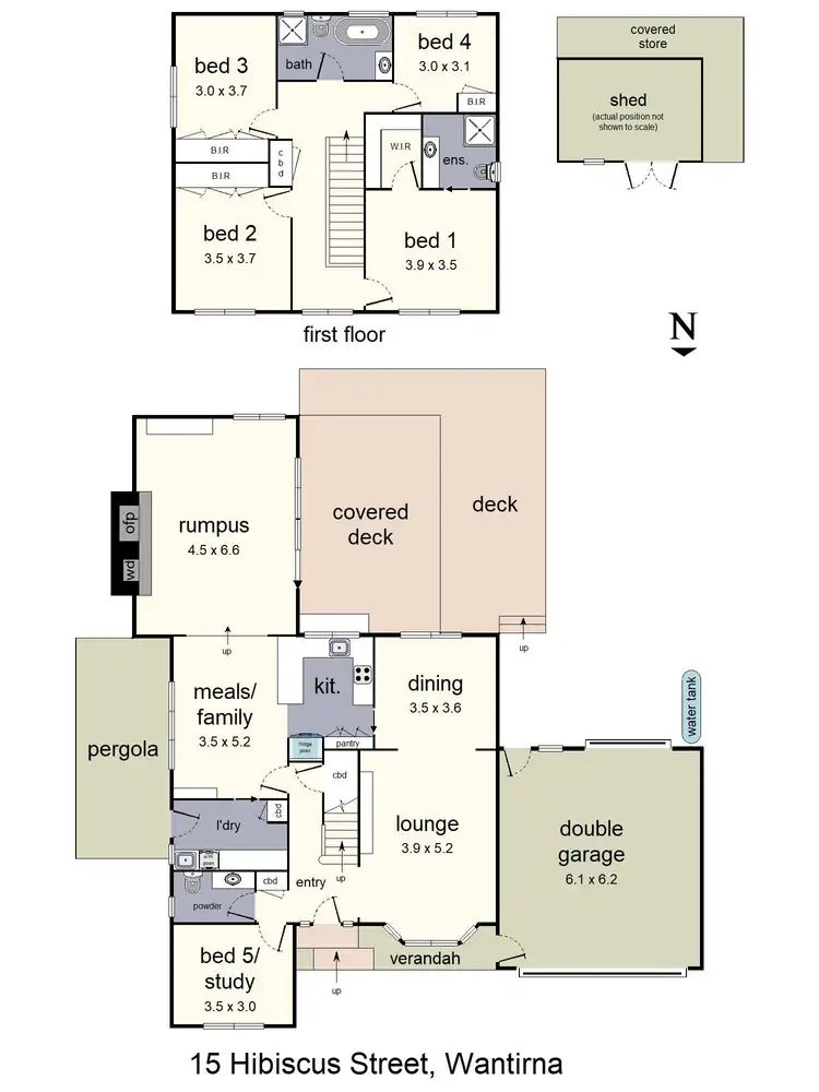 Floorplan of Homely house listing, 15 Hibiscus Street, Wantirna VIC 3152