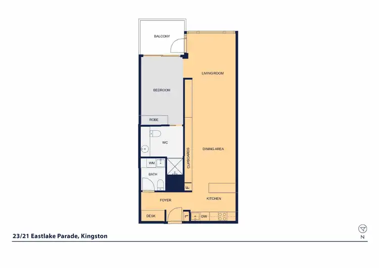 Floorplan of Homely apartment listing, 23/21 Eastlake Parade, Kingston ACT 2604