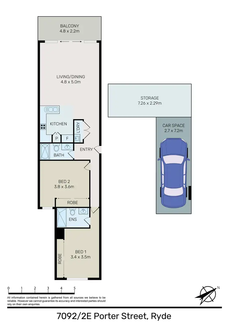 Floorplan of Homely apartment listing, 7092/2E Porter Street, Ryde NSW 2112