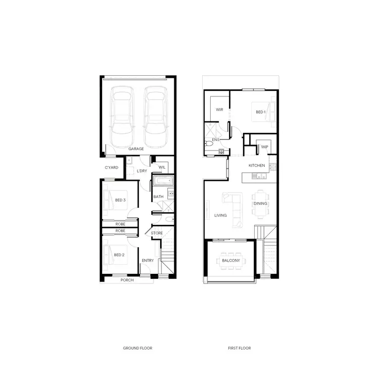Floorplan of Homely townhouse listing, Lot 326 Kaolin Lane, Officer VIC 3809