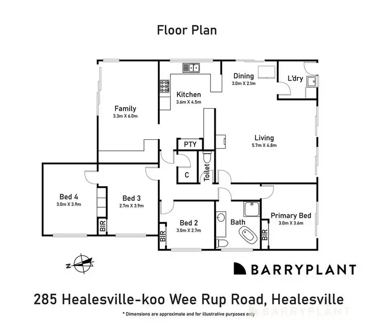 Floorplan of Homely house listing, 285 Healesville - Koo Wee Rup Road, Badger Creek VIC 3777