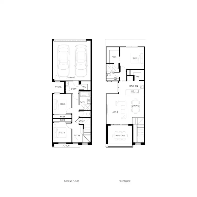 Floorplan of Homely townhouse listing, Lot 327 Kaolin Lane, Officer VIC 3809