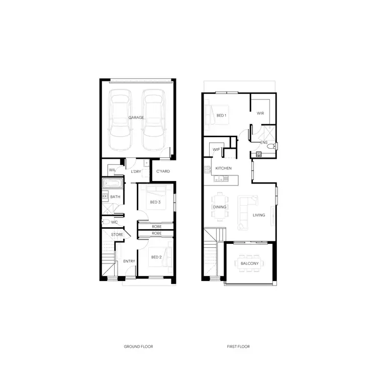 Floorplan of Homely townhouse listing, Lot 330 Kaolin Lane, Officer VIC 3809