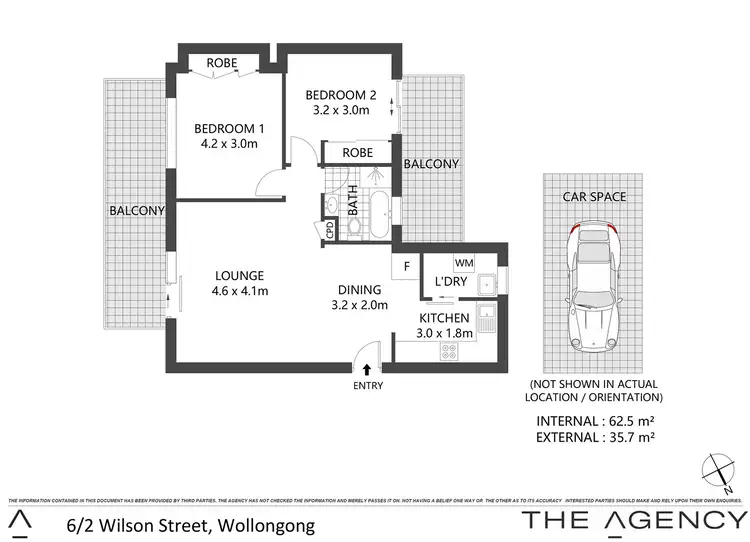 Floorplan of Homely apartment listing, 6/2 Wilson Street, Wollongong NSW 2500