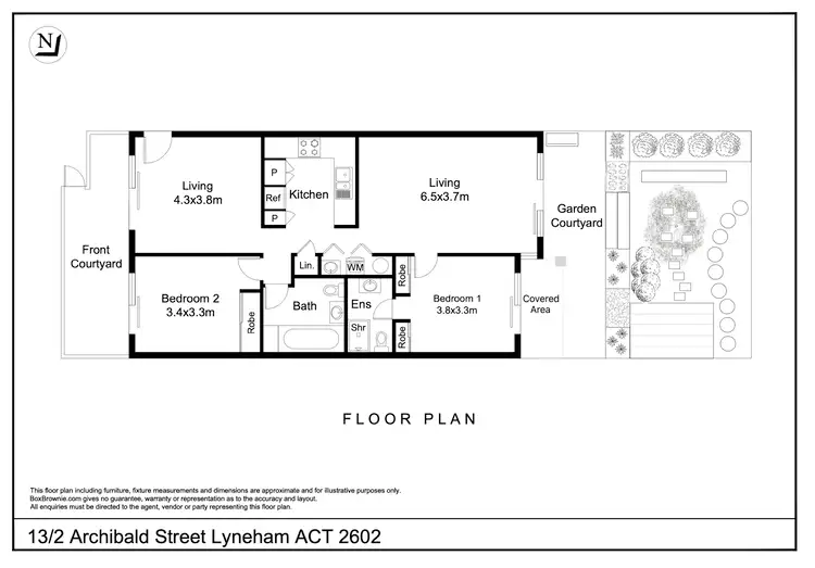 Floorplan of Homely unit listing, 13/2 Archibald Street, Lyneham ACT 2602