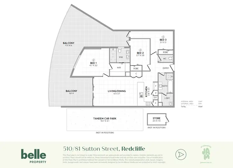 Floorplan of Homely apartment listing, 510/81 Sutton Street, Redcliffe QLD 4020