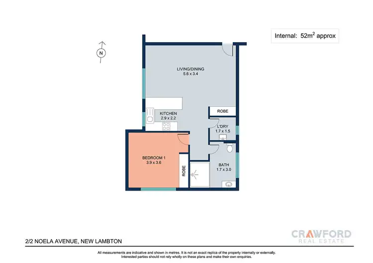 Floorplan of Homely unit listing, 2/2 Noela Avenue, New Lambton NSW 2305