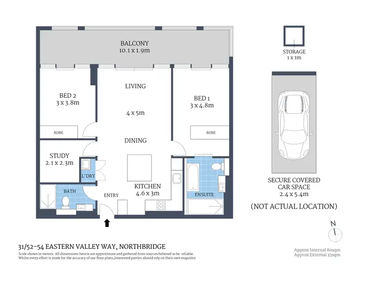 Floorplan of Homely apartment listing, 31/52-54 Eastern Valley Way, Northbridge NSW 2063