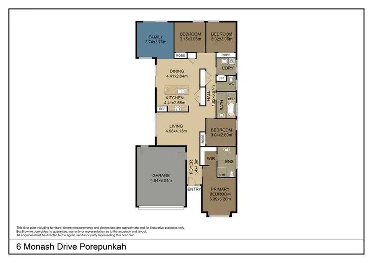 Floorplan of Homely house listing, 6 Monash Drive, Porepunkah VIC 3740