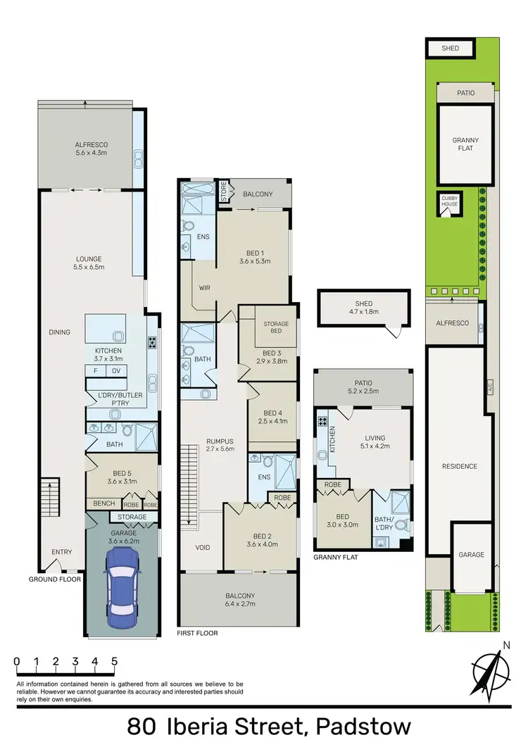Floorplan of Homely semi-detached listing, 80 Iberia Street, Padstow NSW 2211