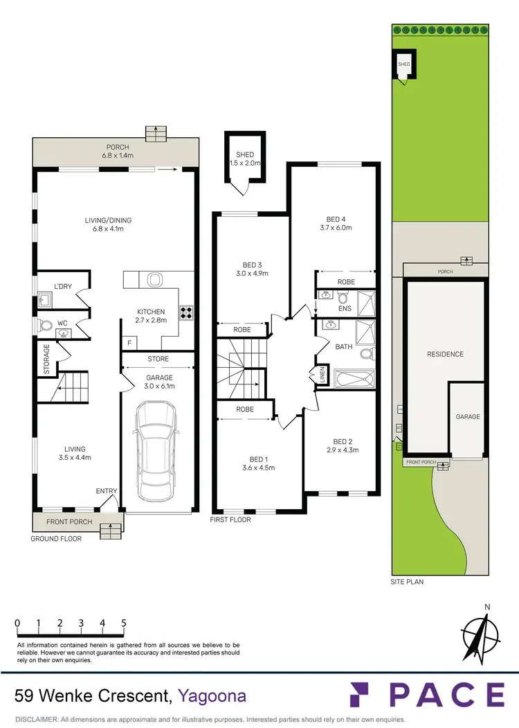 Floorplan of Homely semi-detached listing, 59 Wenke Crescent, Yagoona NSW 2199