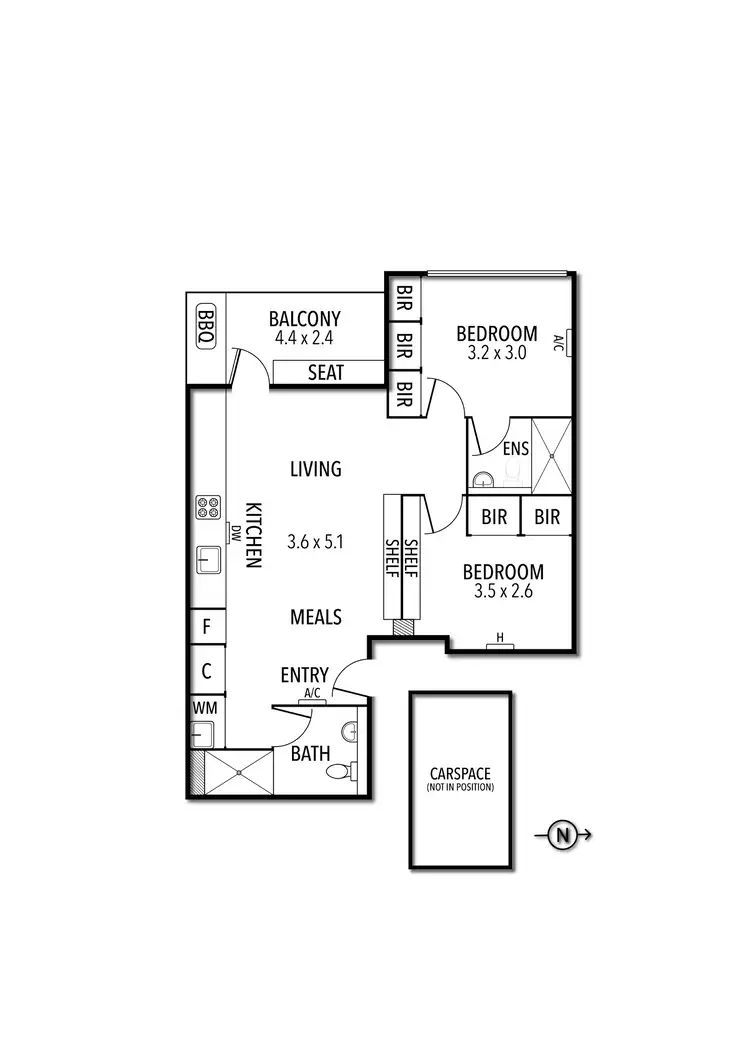 Floorplan of Homely apartment listing, 1604/12-14 Claremont Street, South Yarra VIC 3141