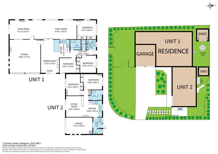 Floorplan of Homely block of units listing, 1 Darwin Street, Wulguru QLD 4811