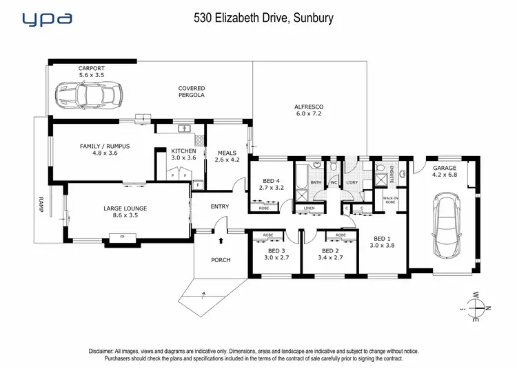 Floorplan of Homely house listing, 530 Elizabeth Drive, Sunbury VIC 3429