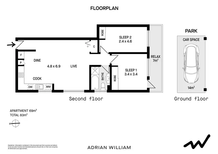 Floorplan of Homely apartment listing, 9/106-108 Constitution Road, Dulwich Hill NSW 2203