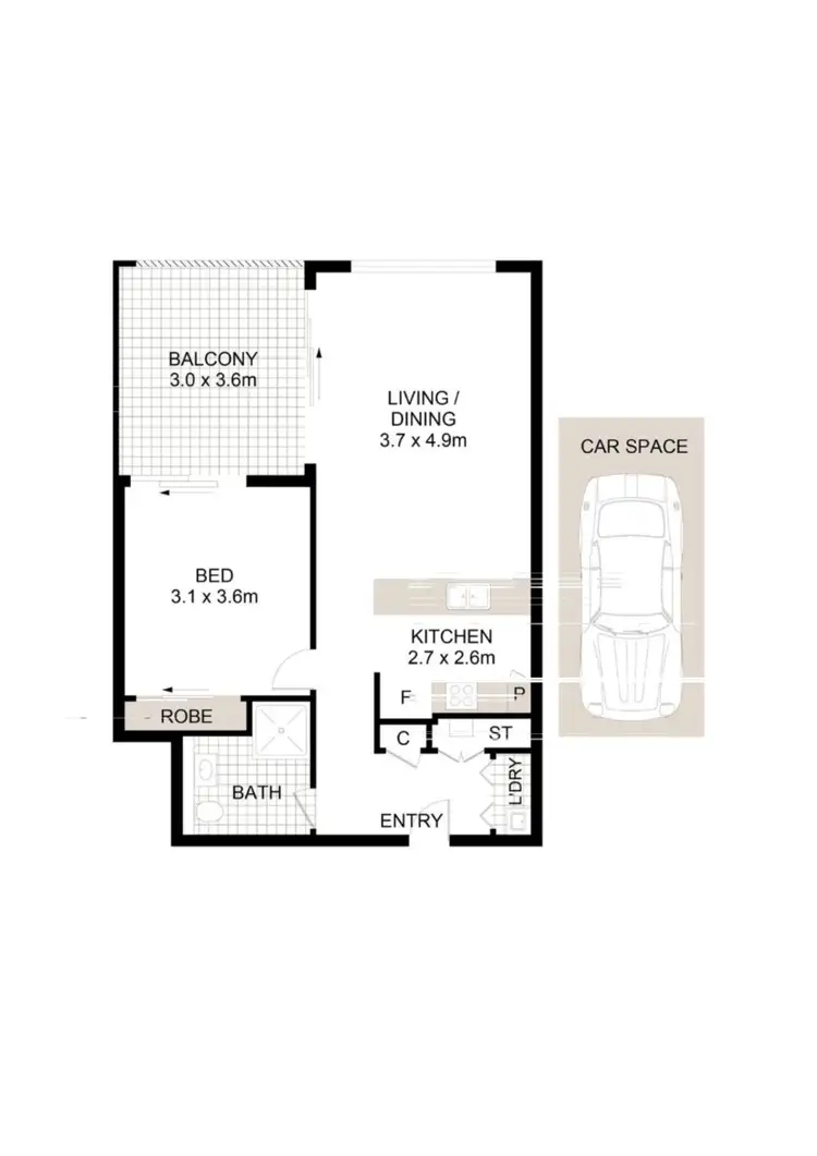 Floorplan of Homely unit listing, 24/17-25 Boundary Street, Roseville NSW 2069
