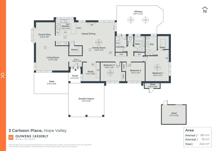 Floorplan of Homely house listing, 3 Carlsson Place, Hope Valley SA 5090