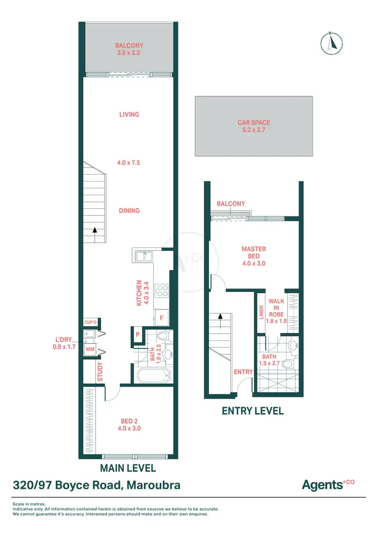 Floorplan of Homely apartment listing, 320/97 Boyce Road, Maroubra NSW 2035