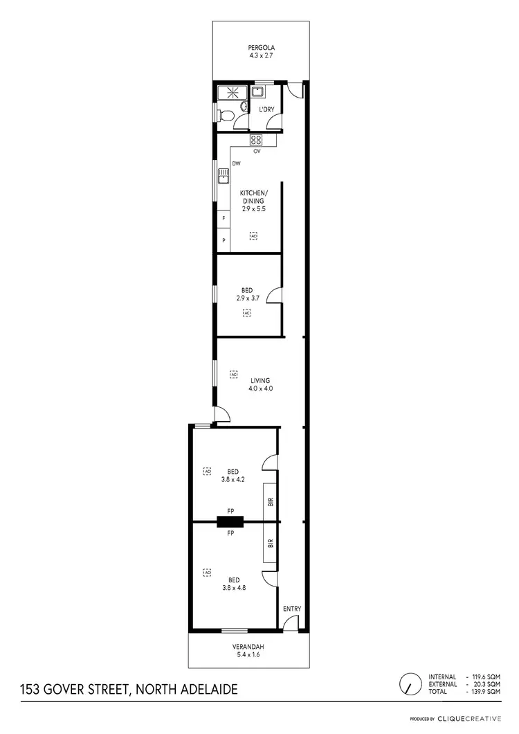Floorplan of Homely house listing, 153 Gover Street, North Adelaide SA 5006