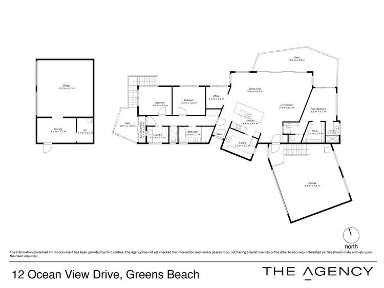 Floorplan of Homely house listing, 12 Ocean View Drive, Greens Beach TAS 7270