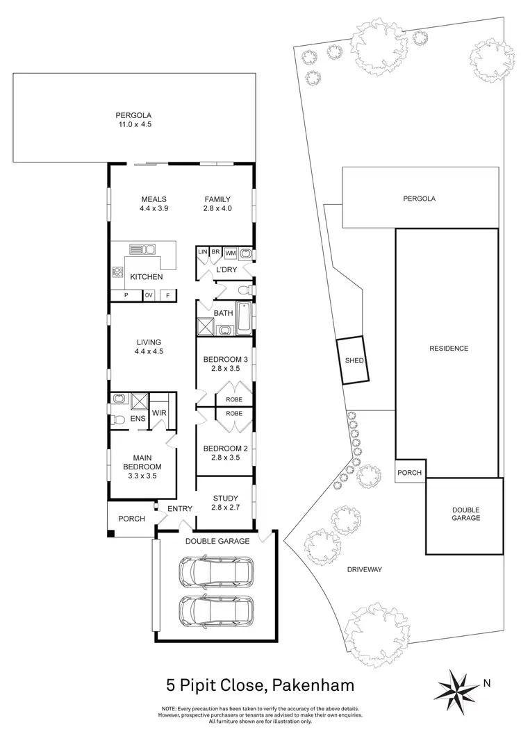 Floorplan of Homely house listing, 5 Pipit Close, Pakenham VIC 3810