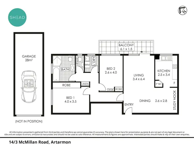 Floorplan of Homely apartment listing, 14/3 McMillan Road, Artarmon NSW 2064