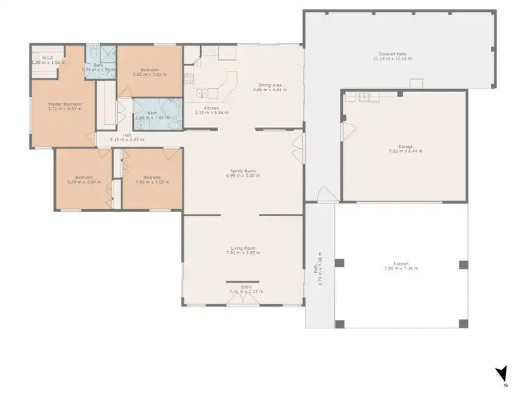 Floorplan of Homely house listing, 45 Crinum Crescent, Emerald QLD 4720
