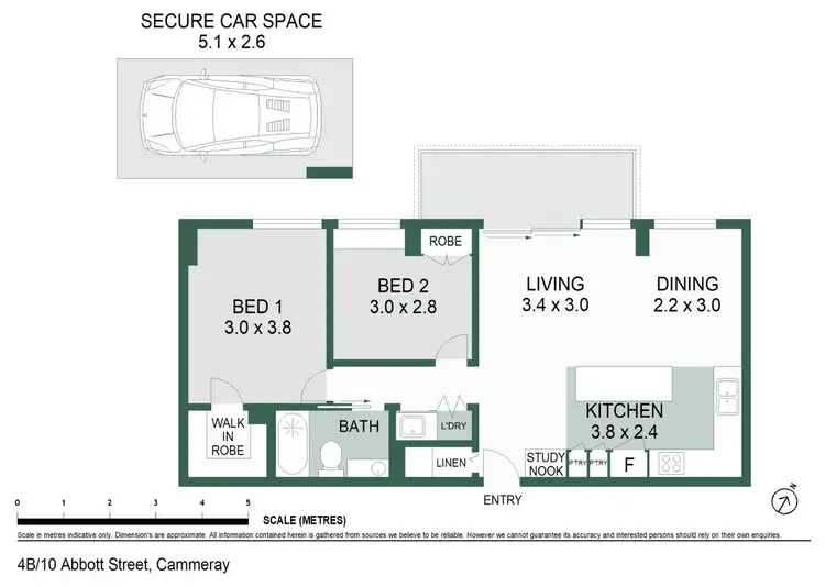 Floorplan of Homely apartment listing, 4B/10 Abbott Street, Cammeray NSW 2062