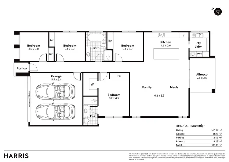Floorplan of Homely house listing, 3 Fletcher Road, Henley Beach South SA 5022