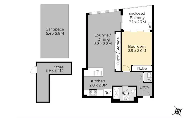 Floorplan of Homely apartment listing, 206/428-434 Victoria Road, Gladesville NSW 2111