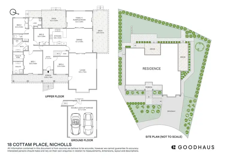 Floorplan of Homely house listing, 18 Cottam Place, Nicholls ACT 2913