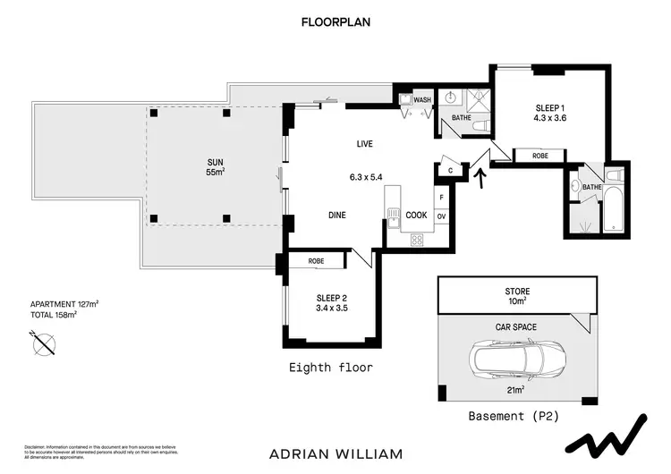Floorplan of Homely apartment listing, 31/95 Bonar Street, Wolli Creek NSW 2205