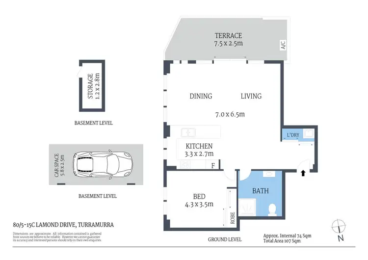 Floorplan of Homely apartment listing, 80/5-15C Lamond Drive, Turramurra NSW 2074