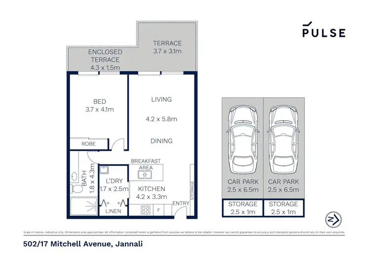 Floorplan of Homely apartment listing, 502/17 Mitchell Avenue, Jannali NSW 2226