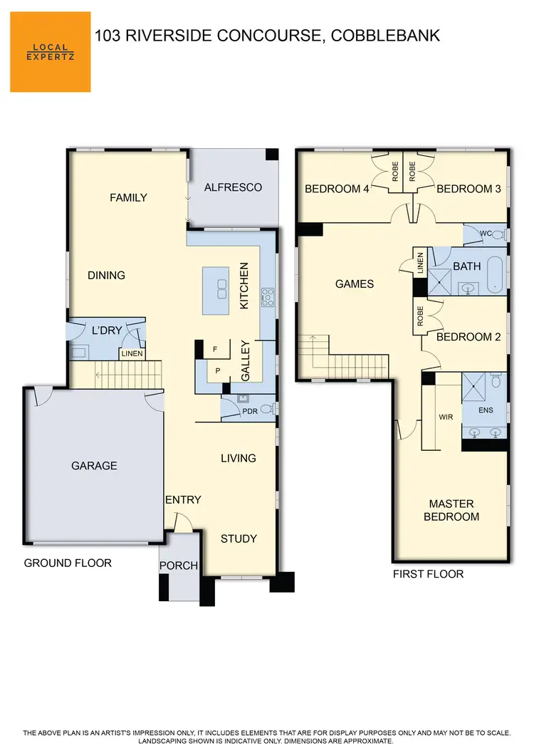 Floorplan of Homely house listing, 103 Riverside Concourse, Cobblebank VIC 3338